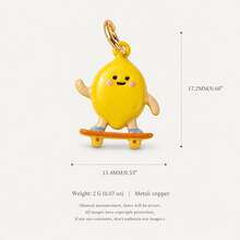 1pc Drip Oil Snack Afternoon Tea Mixed Pendant, Exquisite Cute Style, 14k Gold Plated Copper Material, Suitable For DIY Creative Necklace, Bracelet, Earrings, Bag Chain, Keychain, Waterproof And Sweatproof, Suitable For Daily Casual Wear - Multicolor - View 15