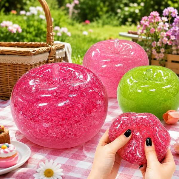 Realistic Slush‑Style Fresh Apple Stress Relief Squishy, Soft Fluffy Squishy‑Plush, Slow‑Rebound Smooth Odorless Squishes, Elastic Non‑Sticky Durable Stretchable Squeeze Item, Unique Souvenir Gift For Teen Besties Easter Xmas