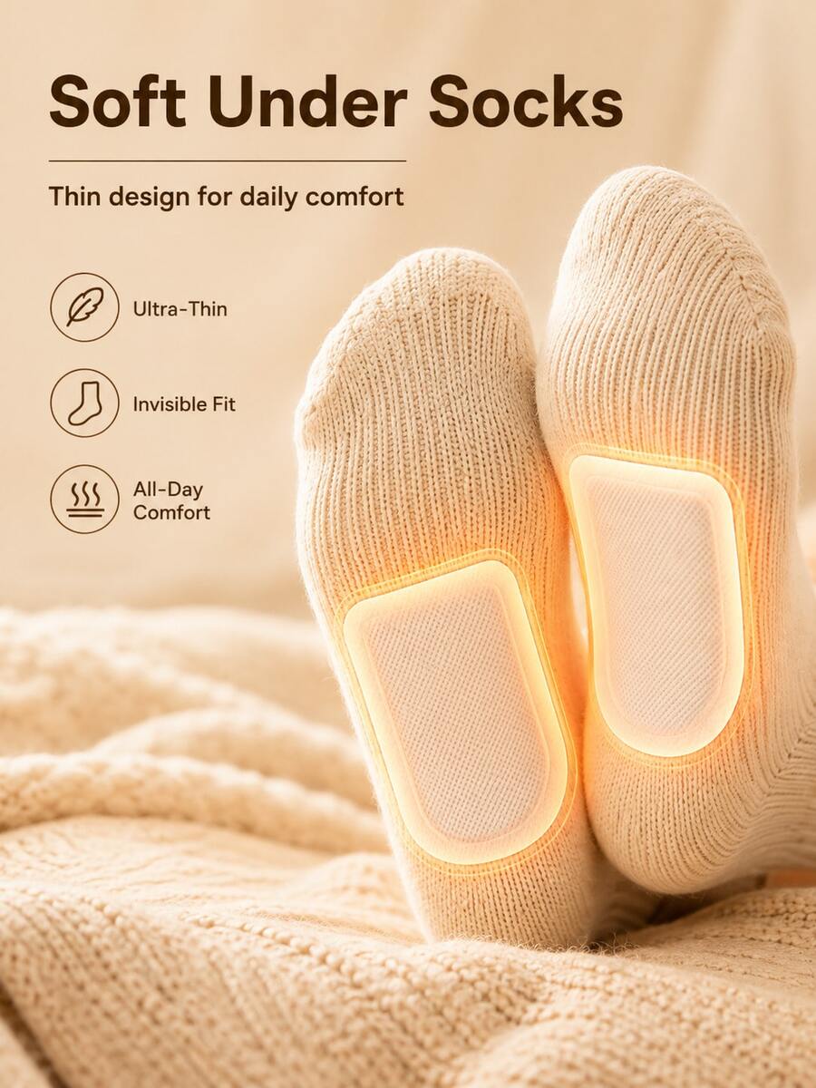 Self-Heating Foot Warmers, Long-Lasting Heat, Breathable And Comfortable, Suitable For Hiking, Camping And Other Activities In Autumn And Winter - Multicolor - View 1