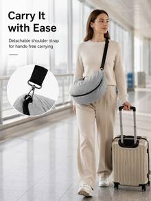 Unfilled Soft Plush Travel Pillow, Can Be Used As Storage Travel Pillow, Suitable For Travel, Travel Essentials, Holiday Accessories, Portable, School, Space Saving - Multicolor - View 12