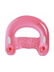 1pc Inflatable Water Sofa, Solid Color Minimalist Style, With Cup Holder, Handle Design, PVC Material, Suitable For Water, Swimming Pool, Beach Theme Party, Water Resting Seat, Inflatable Float - Multicolor - View 11