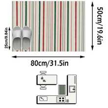 1pc Nordic Modern Luxury Minimalist Geometric Abstract Striped Area Rug, Bathroom, Kitchen, Entryway, Hallway, Bedside, Living Room, Bedroom, All-Season Machine Washable Soft Faux Cashmere Mat, Aesthetic Home Decor - Multicolor - View 17