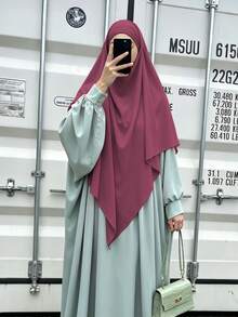 Hijab Polos dan Sederhana untuk Wanita, Cocok untuk Musim Semi, Musim Panas, Musim Gugur, dan Musim Dingin. - MultiWarna - View 5