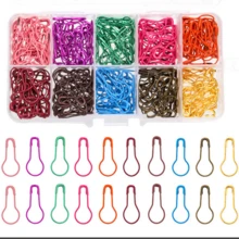 300Pcs Box Of 300 Colorful Gourd-Shaped Safety Pins, Perfect For Sewing And Knitting Marking, Multi-Color Safety Pins, Ideal For Sewing Projects And Clothing Alterations, Packed In Plastic Box With 10 Compartments, Mixed Colors - Multicolor - View 4