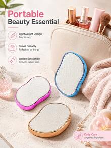 Crystal Hair Remover, Reusable Exfoliating Hair Removal Device, Manual Hair Removal Tool For Arms, Legs And Back, Compact And Portable Beauty Tool, Suitable For Women And Men, Home, Travel, Daily Personal Care, Holiday Gift - Multicolor - View 6