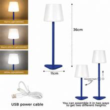 LED Touch Night Light, USB Rechargeable, Touch Switch - 3 Color/Brightness, Waterproof Bathroom Lamp, 360° Full Illumination, Polished Metal Base, Suitable For Various Room Types - Modern Creative Night Light - Desk Lamp - View 20