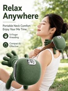 This USB-Powered Neck And Shoulder Heating Massager Is An Electric Massager That Simulates Hand Movements, Primarily Targeting The Scapular Muscles To Provide Deep Kneading Massage For The Neck, Shoulders, And Legs - C-Green - View 10
