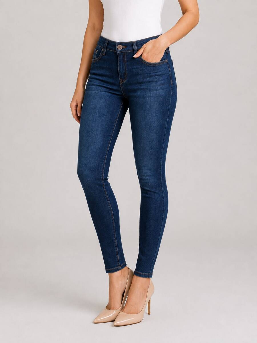 Women's Skinny Jeans - Dark Wash - View 1