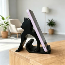 1pc Cat-Shaped Phone Stand, Cute Phone Holder, Desktop Phone Stand, Universal Smartphone Stand, Suitable For Phone 18/17/16/15/14/13, Android Phones, Home Office Desktop Accessories - Multicolor - View 7