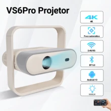 Projetor Portátil AOC 1080P Branco com Rotação de 360° – Foco Automático, Android, Wi-Fi, Bluetooth, LED, Alta Definição e Alto Brilho – Compatível com 4K para Cinema em Casa - Branco - Visão 8