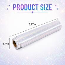 300*21cm Brand-New Self-Adhesive Cold-Pressed Film, Small Dot Pattern Cold-Pressed Film, Holographic Label Self-Adhesive Laminated Film And Transparent Cold-Pressed Vinyl Craft Products Can Be Used Without Heating And Laminating Machine - Circular Dots - View 2