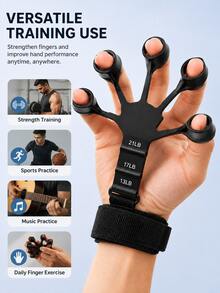 2 Packs Finger Exerciser With Adjustable Resistance – Grip Strength Trainer For Hand, Forearm, And Palm Muscle Building & Recovery. Ideal For Athletes, Musicians, Climbers, And Everyday Hand Fitness. - Multicolor - View 3