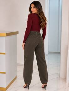 Women Jeans - 褪色 - 查看 2