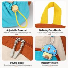 Personalized Color Block Backpack, Fashion Casual Daypack With Front Pocket, Lightweight Outdoor Sports Rucksack, Zipper Backpack For School, Hiking - Multicolor - View 7