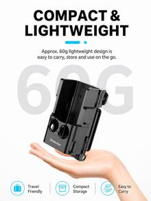 Multi-Function Magnetic Expansion Frame For Osmo Pocket 3, Foldable Camera Mount With 1/4" Screw Interface, Cold Shoe Mount, Action Camera Mount And Adjustable Magnetic Base, Compatible With Selfie Stick, Microphone, LED Light, Suitable For Tripod, Desktop, Vlog And Travel Shooting - View 9
