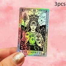 Tarot Card "The Empress", Dark Magic & Occult Style, Waterproof Vinyl Sticker - Durable Smooth Surface, Self-Adhesive Bumper Sticker, Suitable For Cars, Windows, Laptops, Trucks, Water Bottles - Multi-Purpose Durable Design, Car Sticker - Vinyl - View 13