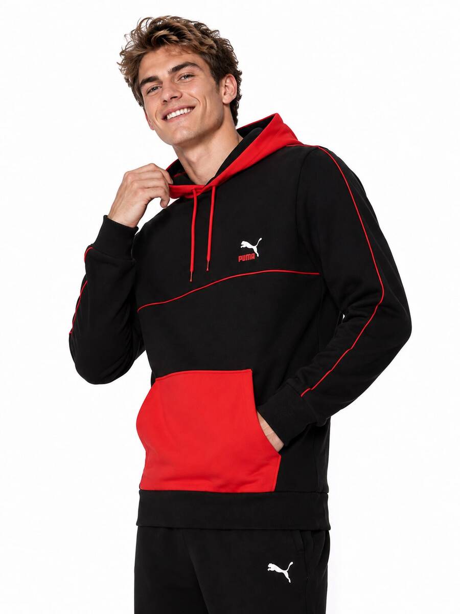 Puma 撞色针织套头卫衣 休闲运动卫衣