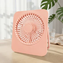 GICOOK Ventilador de escritorio portátil con enchufe USB, diseño plegable ajustable a 180° ultra silencioso, interruptor de control con cable, adecuado para hogar, oficina y viajes, dispositivo de enfriamiento multifuncional, ventilador de enfriamiento ligero - Ventilador de Mesa - Ver 11