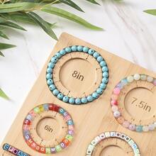 DIY Jewelry Making Beading Board, Bracelet Size Measurement & Layout Board (Inch Version), Beading Design Tray Tool, Multi-Size Bracelet Making Board, Suitable For Making Bracelets, Necklaces, Jewelry Accessories, Adult Creative Gift, Portable Beading Storage Station - One Size - View 2