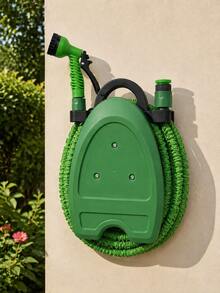 1 Set Expandable Polyethylene Garden Hose, 50/100ft Green Flexible Hose With Adjustable Multi-Mode Spray Nozzle And Portable Storage Rack, Suitable For Garden, Lawn, Yard, Patio, Car Washing And Pet Bathing Outdoor Watering And Cleaning - Multiple Styles - View 9