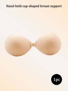 1pc Palm-Shaped Adhesive Bra, Seamless Push-Up Bra, Backless & Strapless Bra, Invisible Self-Adhesive Bra, Front-Clasp Design Bra, Adhesive Bra Pads Suitable For Backless Dresses And Vacation Wear For Women. Natural Lift & Adhesive Technology - With Clasp Design. - Multi-color - View 10