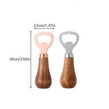 2 cái dụng cụ mở nắp chai bia bằng gỗ, dụng cụ mở nắp chai bằng thép không gỉ, phù hợp mở nắp chai bia và đồ uống hàng ngày, thích hợp cho gia đình, quầy bar, tiệc tùng và tụ họp - Nhiều màu - Xem 6