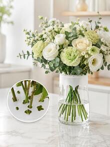 4/2/1pc Silicone Floral Grid Holder, Flexible Flower Stem Support For Vases, Suitable For Cube And Round Vase Openings. Waterproof And Reusable Floral Arrangement Grid, Easy To Set Up, Perfect For Weddings, Parties And Daily Home Decor. - Mesh Flower Vase - View 1