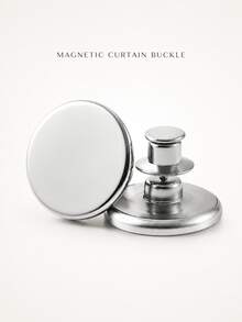1/2/4/8Pcs Strong Magnetic Curtain Clips, 20mm Round Metal Curtain Holdbacks, No-Drill Curtain Buckles For Bedroom, Living Room And Home Decor - A - View 12