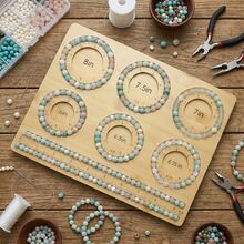 DIY Jewelry Making Beading Board, Bracelet Size Measurement & Layout Board (Inch Version), Beading Design Tray Tool, Multi-Size Bracelet Making Board, Suitable For Making Bracelets, Necklaces, Jewelry Accessories, Adult Creative Gift, Portable Beading Storage Station - One Size - View 9