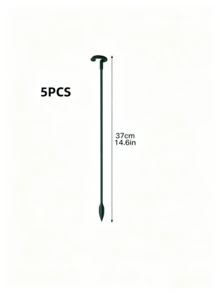 5pcs Plant Support Stake, Green Plastic Plant Fixer Support For Potted Plant - Green - View 8