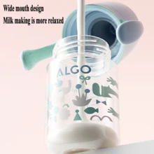 3PCS 0-36 Months 180ml+260ml Baby Bottle Set, Nipple + Bottle 3-Piece Set, Bottle With Measurement Lines, Easy Grip Drinking Cup, Wide Neck Easy To Clean, PP Material, Cute Cartoon Print, Heat Resistant - Multicolor - View 9