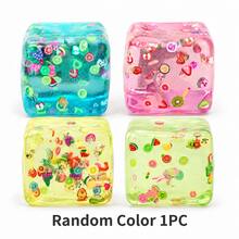 Soft Transparent Fruit Cube Squishy, Jelly Crystal Texture, Squeeze Stress Relief Sensory Toy, Office Desk Decor, Birthday Party Gift - Multicolor - View 12