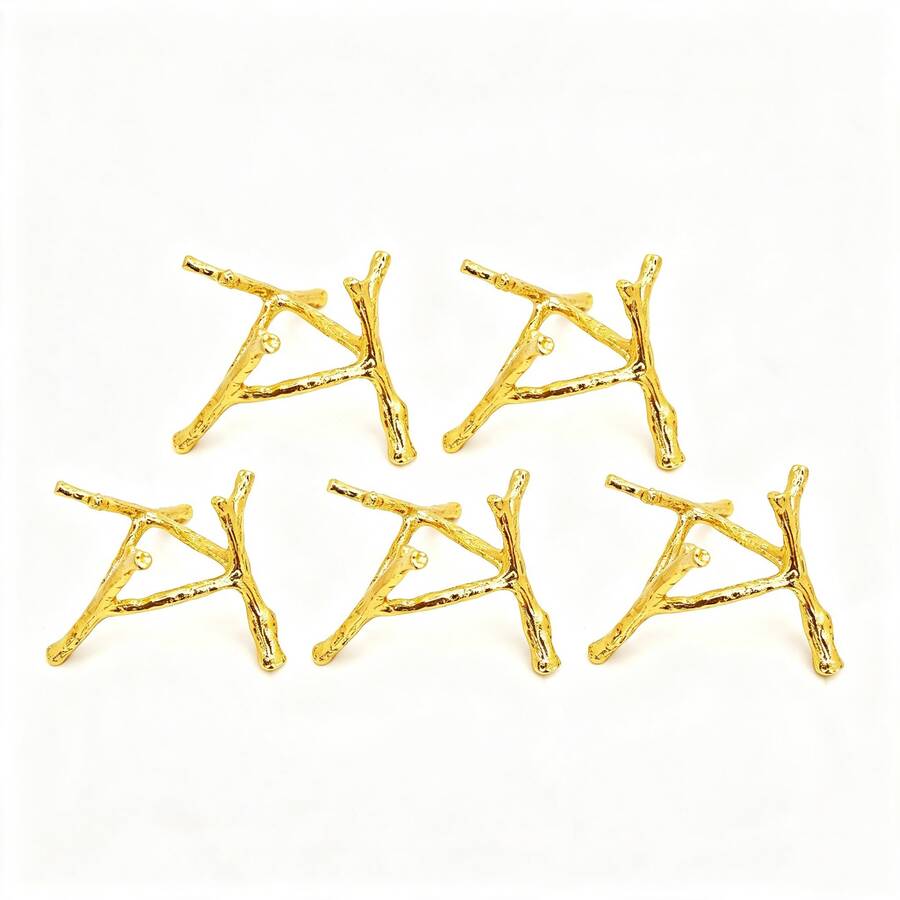 5pcs/Set, Metal Tree Branch Crystal Ball Stand, Metal Tree Branch Display Base Suitable For Crystal Ball, Mineral Cluster, Mineral Specimen, Desktop Decoration Ornament, Applicable For Bedroom, Living Room, Study, Crystal Store Display; Can Be Used For Meditation, Healing Scene Decoration, Christmas, Winter Spring Festival Gift, New Year Gift