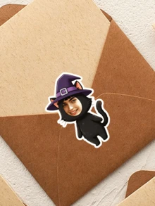 1-54pcs Customizable Halloween Shaped Stickers, Holiday Theme Decorative Stickers, Waterproof PVC Shaped Stickers, Suitable For Home, Window, Gift Packaging, Party Decoration, Atmospheric Decorative Stickers, Suitable For Friends, Family, Party Enthusiasts, Holiday Collectors, Applicable For Halloween Party, Theme Party, Costume Party - Multicolor - View 6