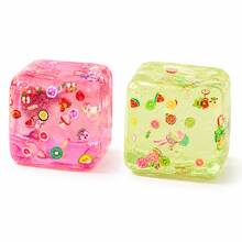 Soft Transparent Fruit Cube Squishy, Jelly Crystal Texture, Squeeze Stress Relief Sensory Toy, Office Desk Decor, Birthday Party Gift - Multicolor - View 18