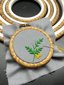 Vintage Faux Wood Grain Round Embroidery Hoops, 3pcs/Set, 6 Sizes Available, 8.1-25.8cm Full Range, Cross Stitch Handmade Craft, Frameless Direct Wall Hanging, Desktop & Wall Decor - Antique Round Embroidery Hoop - View 5