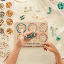 DIY Jewelry Making Beading Board, Bracelet Size Measurement & Layout Board (Inch Version), Beading Design Tray Tool, Multi-Size Bracelet Making Board, Suitable For Making Bracelets, Necklaces, Jewelry Accessories, Adult Creative Gift, Portable Beading Storage Station - One Size - View 7