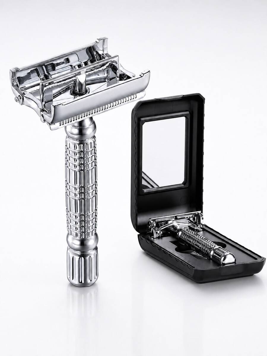 Shaver 10pcs Blade Men Double Edge Razor Portable Reusable Manual Shaver For Home Salon - Set - View 1