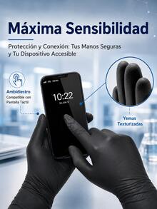 Kitchen Cleaning Gloves - Black - View 2