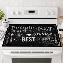 1pc Black & White English Slogan Table Mat, Vintage Cafe Blackboard Style, Quick-Drying Absorbent Material, Handwritten Letters & Tableware Print Design, Non-Slip Surface Protector, Suitable For All Seasons, Daily Kitchen, Coffee Corner, Tableware Draining & Home Decor - Multicolor - View 5