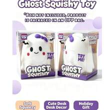 1pc Cute Ghost Squishy Toy With Large Bow, Soft Slow Rising Squeeze Stress Relief Fidget Toy, Halloween Party Favor Gift For Kids Teens - Multicolor - View 10