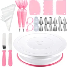134pcs Cake Decorating Tools, Includes 11-Inch Cake Turntable, 110pcs 9.8-Inch Thickened Piping Bags, 12pcs Piping Tips, Cake Spatula And Other Piping Tools, Suitable For Home Baking, Buttercream DIY - View 13