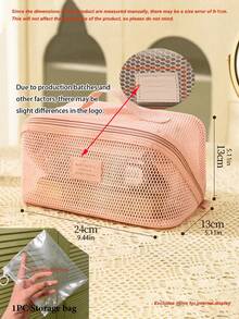 Breathable Mesh Cosmetic Storage Bag, Multi-Pocket Makeup Bag, Portable Toiletry Organizer. For Travel, Vacation, Fitness And Skincare - Multicolor - View 8