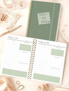 Trees A5 24-Month Weekly & Monthly Planner, 8.15 X 5.71 Inch Green Spiral Bound, Includes Daily To-Do List, Goals, Notes And Colorful Index Tabs, Suitable For Work, Home And Office, Back To School Office Desk Accessories - Green - View 7