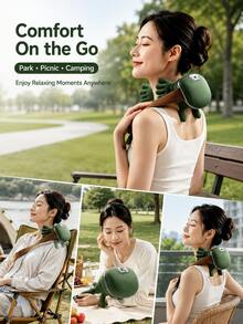 USB Powered Neck And Shoulder Heating Massager, Electric Massager Simulating Hand Movements, Targeting Muscles Around Scapula, Providing Deep Kneading Massage For Neck, Shoulders And Legs - C-Green - View 5