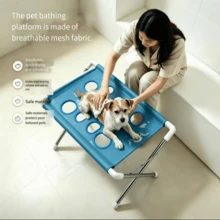 Foldable Pet Grooming Bed, Pet Bathing Stand, Home/Pet Store Cat & Dog Grooming Table - Multicolor - View 3