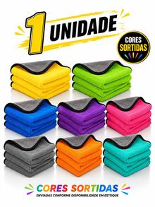 Toalha de Microfibra 30x40cm Super Absorvente Dupla Face Pano de Limpeza para Carro Vidros Casa Secagem Detalhamento Automotivo - A - Visão 13