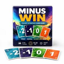 MINUS WIN Digital Card Strategy Game, Fun Number Exchange Board Game, Lowest Score Wins Challenge Gameplay, Family Gathering Party Interactive Game, Easy To Learn Portable Educational Card Game - Multicolor - View 6