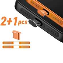 USB‑C Dust Plug Protector Kit, Adhesive Metal Anti‑Dust Mesh Stickers With Cleaning Brush, Charging Port & Earpiece Speaker Hole Dust‑Proof Cover Compatible With Iphone Series, For Type‑C Mobile Phones, Daily Phone Maintenance Accessories - Multicolor - View 16