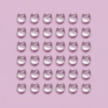 36pcs Cute Crystal Clear Keyboard Keycap Stickers For Girls, Long Nail Typing Helper, Self-Adhesive 3D Raised Nail Protectors, DIY Office Keyboard Decor (Nail-Friendly & Non-Damaging) - View 14